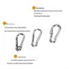 304 Stainless Steel Spring Snap Hook Carabiner with Quick Link Lock Chain Connector