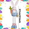Extendable Legs Easter Bunny Plush Holding Carrot Basket