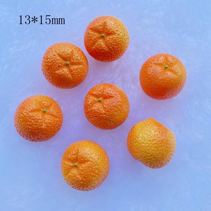 10Pcs Resin Lovely Mixed Artificial Orange Fruits Flatback Cabochon Scrapbook Kawaii DIY Embellishments Accessories D77