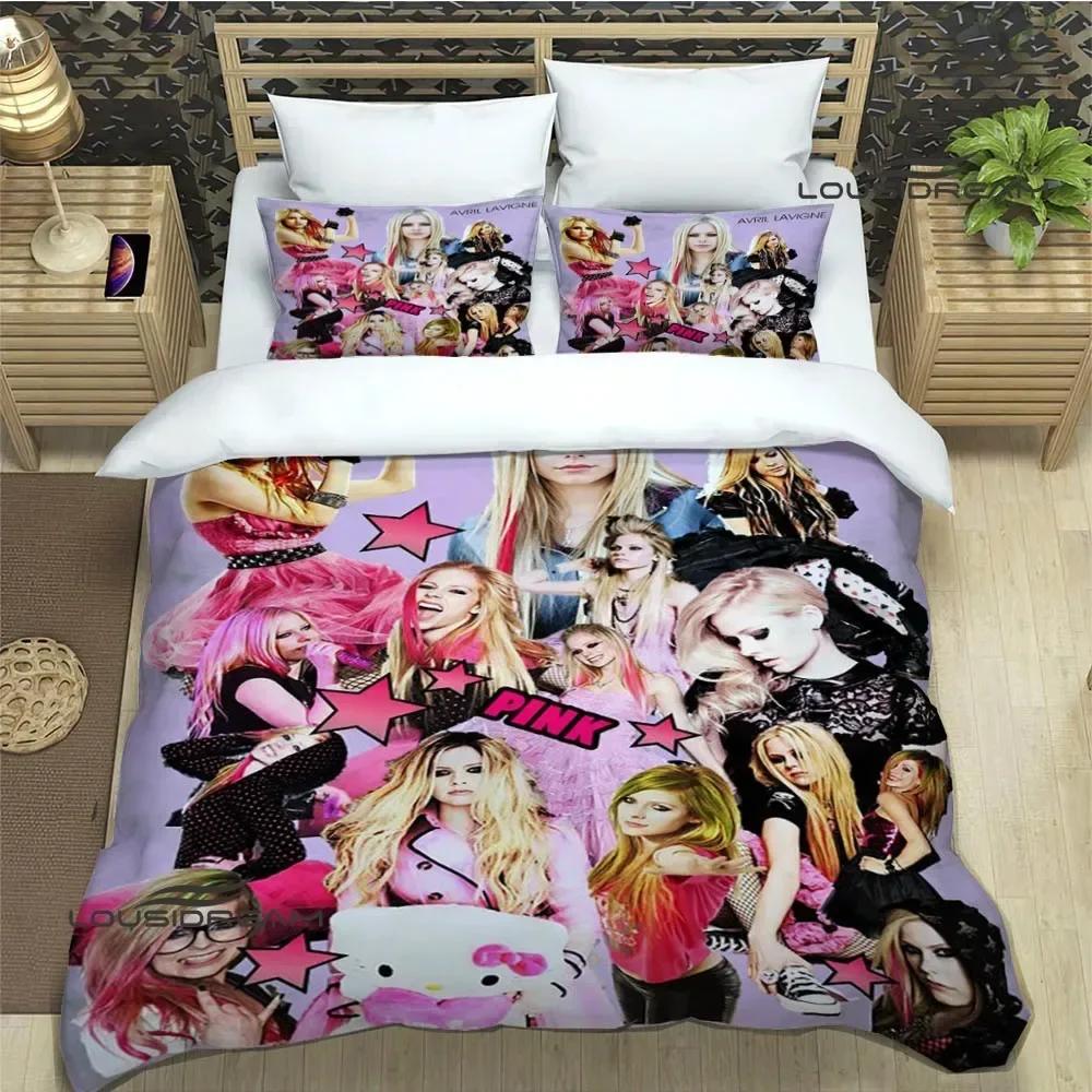 Singer AVRIL LAVIGNE Printed Bedding Sets Exquisite Bed Supplies Set Duvet Cover Bed Comforter Set Bedding Luxury Birthday Gift