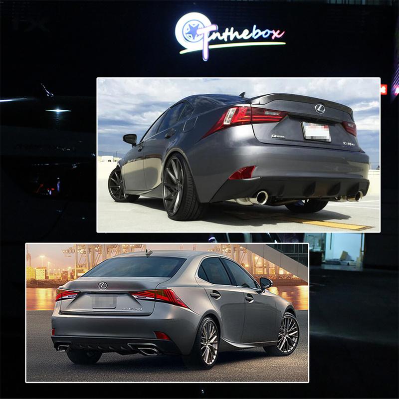 Car Rear Bumper Reflector Tail Brake Light ABS Cover Housings For Lexus IS250 IS300 IS350 IS200t IS-F 2014-2020 No Bulb/Socket