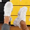 Women's Sports Shoes Comfortable Lightweight Mesh Breathable Trendy Flat Shoes Solid Color Summer Fitness Womens Hiking Shoes
