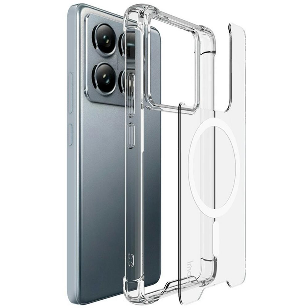 

IMAK For Xiaomi 14T Pro Clear Case Compatible with MagSafe Shockproof PC+TPU Phone Cover Style A