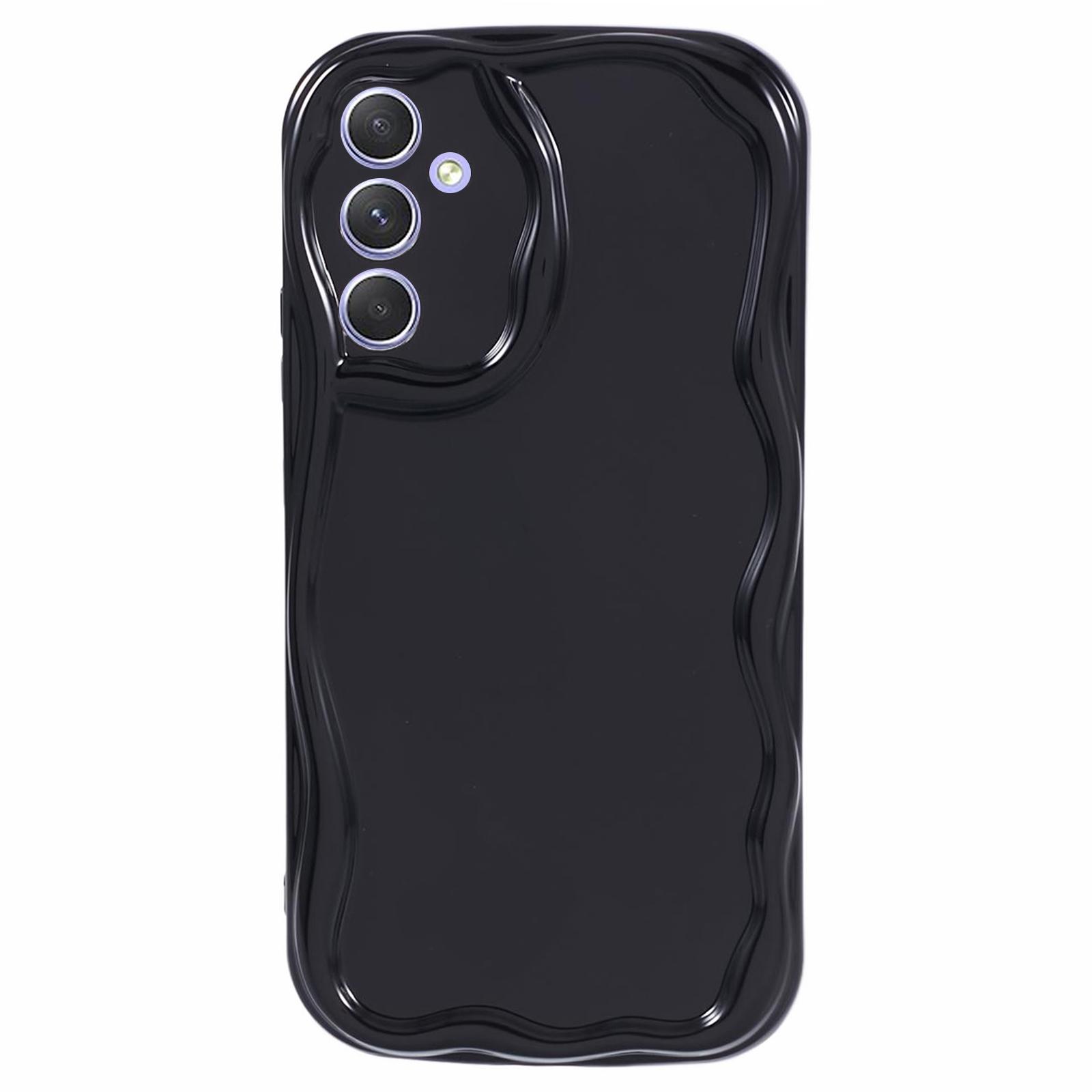 

YX Series For Samsung Galaxy A14 5G/A14 4G Case Wave Curly TPU Phone Protective Cover (Precise Cutout) Black