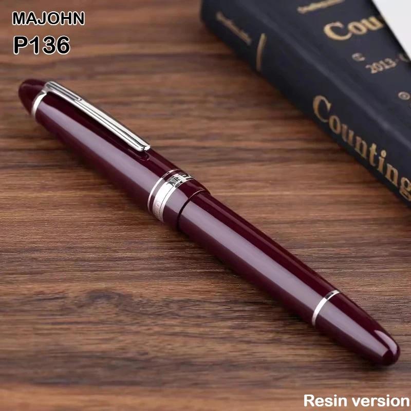MAJOHN P136 Piston Fountain Pen Anti-slip with 3D EF/F Anti-slip Hammer Pattern Version Pen School Supplies Stationery