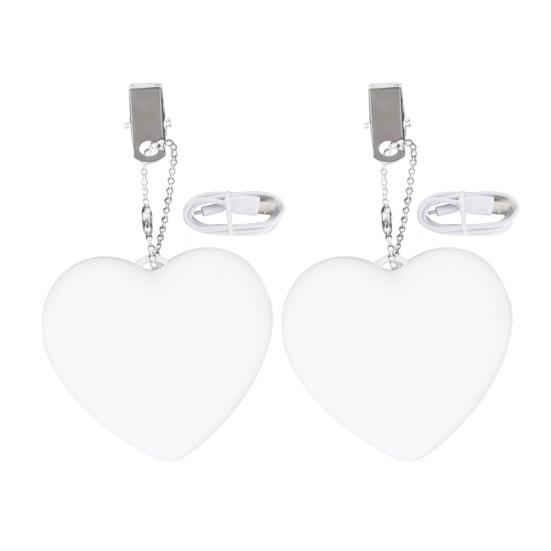 Mini Heart Keychain Pendant Clip-On Night Light Touch-Activated LED Heart-Shaped Night Lamp Home Decor