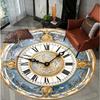 Tappeto Rotondo con Design di Orologio Vintage Tappeto da Area Decorazione Casa Lusso Europeo Tappetino Morbido Antiscivolo per Soggiorno Camera da Letto