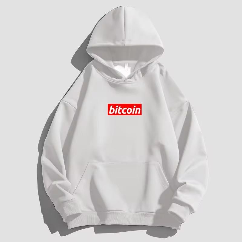 Bitcoin Men's Hoodie Sports Casual Sweater Men's Spring and Autumn Fashion Large Solid Couple Top Stranger Things Funko