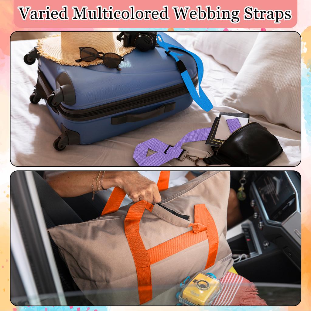 12 Kusů 54M Barevná Polypropylenová Páska 25Mm Široká Šikmá Páska Popruh Na Batoh Polypropylenové Pásky Šicí Páska Na Šití Pro Bat