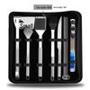 Outdoor BBQ Stainless Steel Tool Set: Knife, Fork, and Spatula