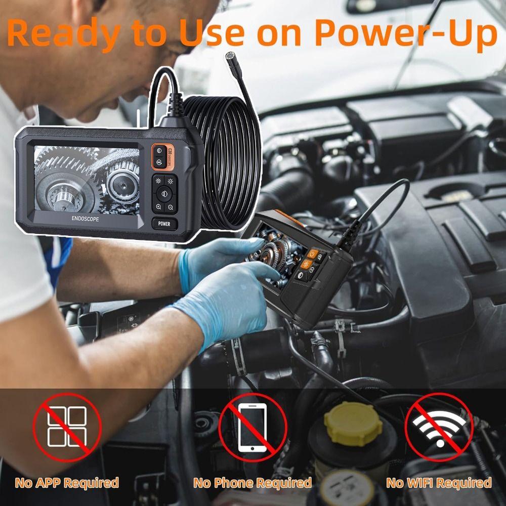 with 8 Adjust LED Lights Inspection Camera IP67 Semi-Rigid Cable Drain Camera Endoscope  Car Repair