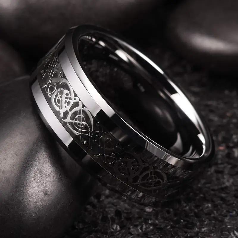 Charm Couple Rings Romantic Women Rhinestones CZ Rings Set Trendy Men Stainless Steel Rings Wedding Band Jewelry For Lover Gifts