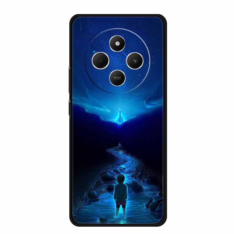 Phone Case For Xiaomi Redmi 14C Back Cover Case 14 C Black Silicone Soft Funda For Redmi 14C Case Redmi14C 6.88" Shockproof Bag
