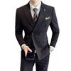 Herren Slim-Fit Zweireihiges Anzugsakko: Business Casual & Formelle Hochzeitskleidung