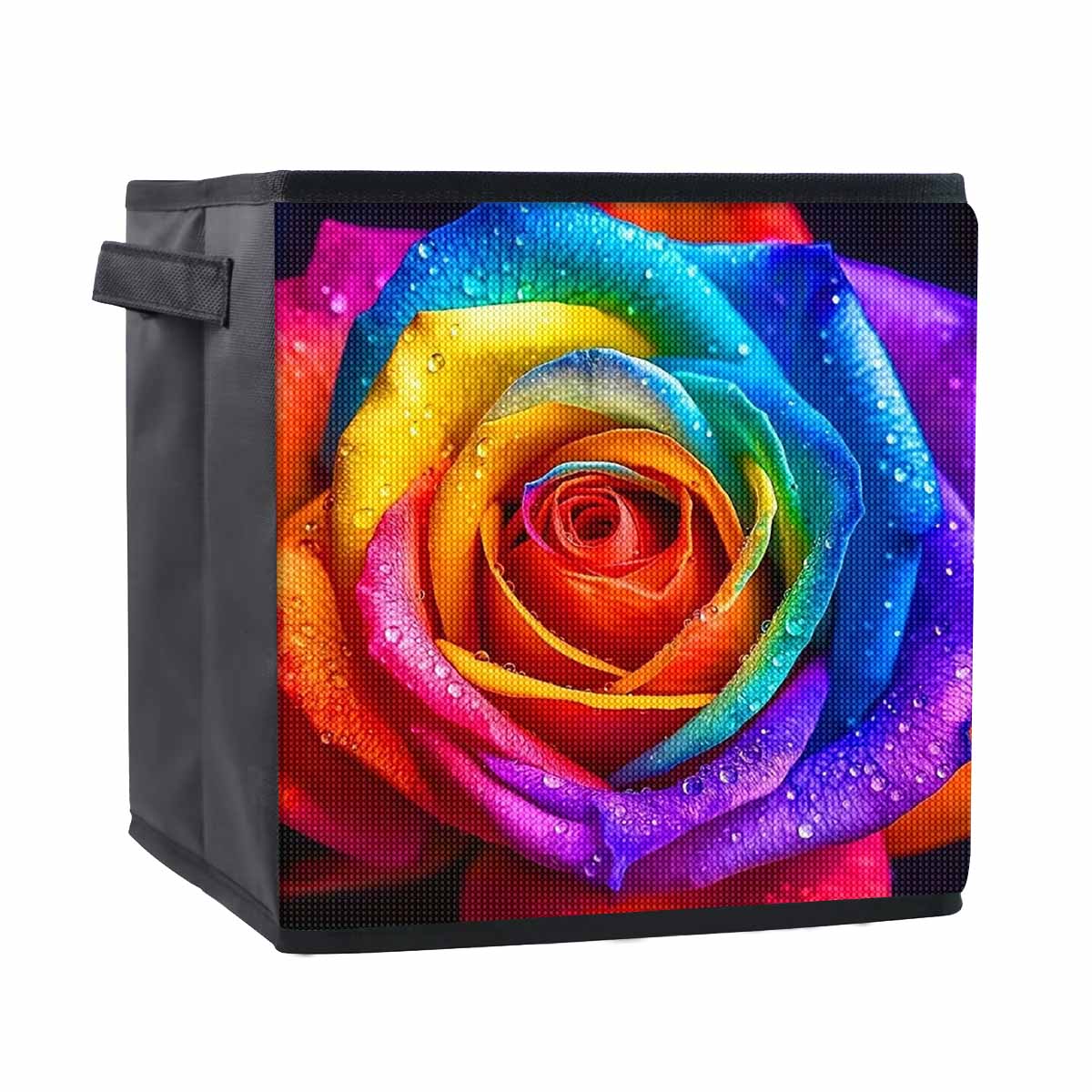 

Colorful Flowers 5D Diamond Painting Storage Basket Full Round Drill Mosaic Diamond Embroidery Cross Stitch Kits Home Decor Home Decor 25cmx25cm