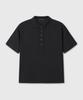Daibeuin Regular Polo Crop T-Shirts (Black)