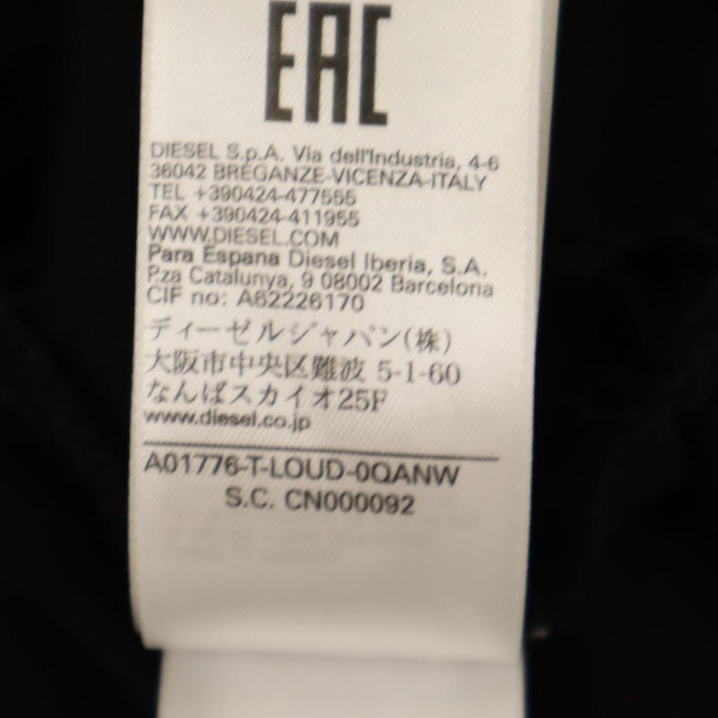 DIESEL Border Pattern Short sleeve Cut XXL black Biggs Men's Used