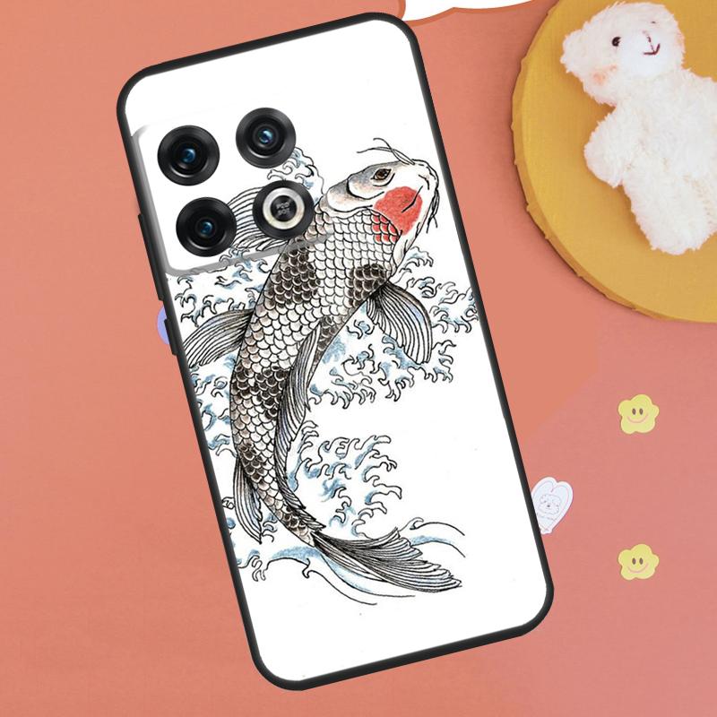 Koi Carp Fish Painting Case For OnePlus 13T 10T 8T 12R 13R 15 13 12 11 9 10 Pro Nord CE 5 2 3 4 Lite N20 N30 Funda