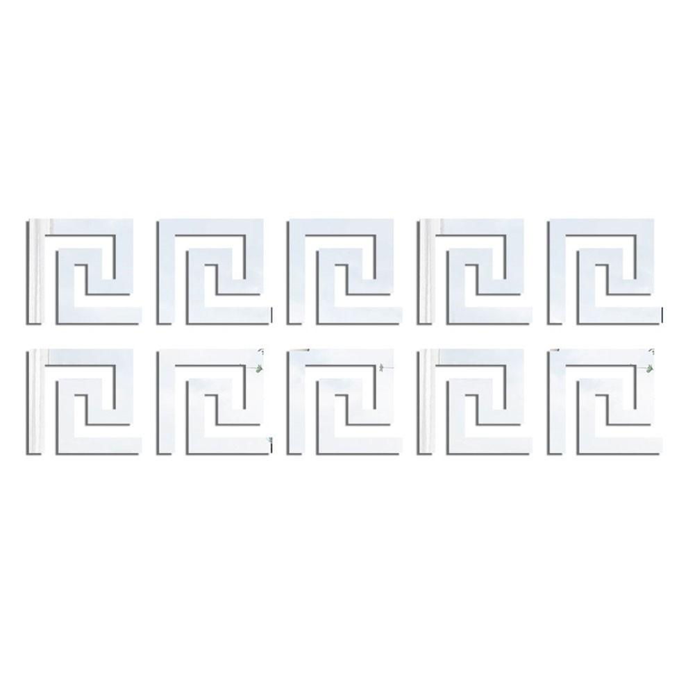 Mirror Waist Line Edge Strip Decal Wall Sticker  TV Background Home Decor