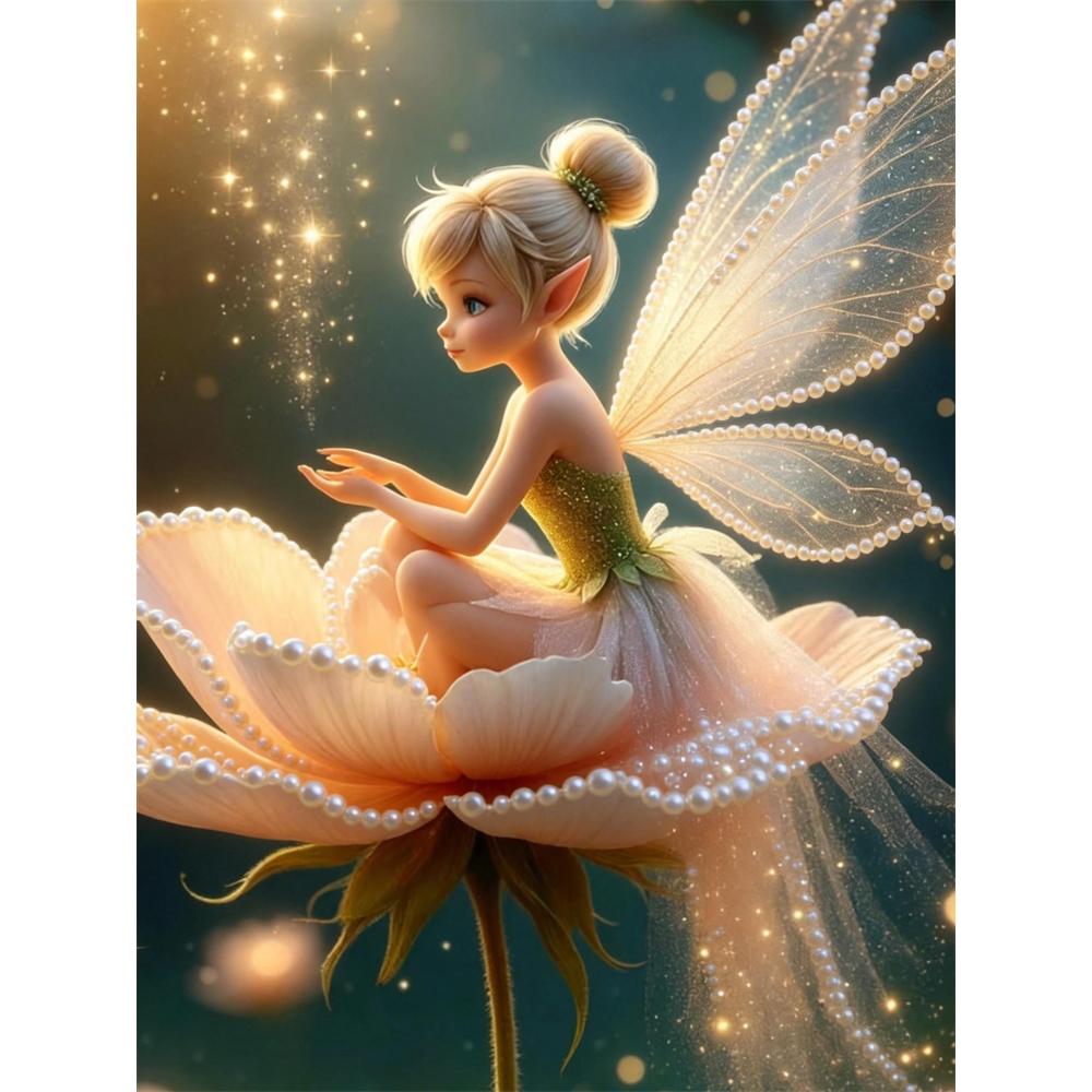 

Disney Pearl Painting Set Tiny Tinky Winky Pearls on Petals Exquisite and Sparkling Artwork Perfect for Home Wall Decoration and Handmade Gifts 35x45cm