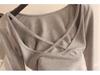Korean Spicy Backless Long Sleeve Crop Top for Women - Trendy and Sexy