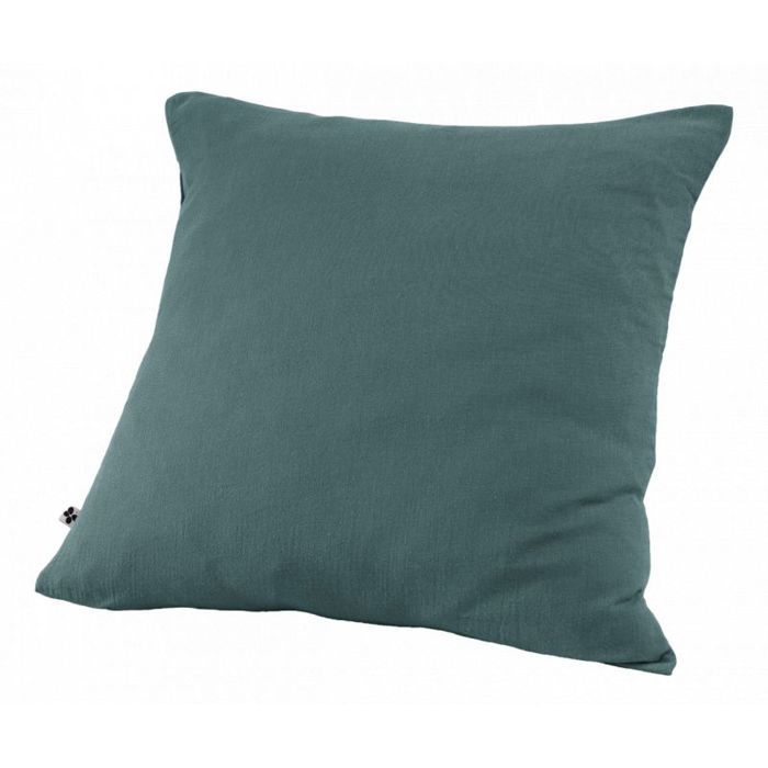 Taie d'oreiller "Gaïa" 60 x 60 cm &amp; 50 x 70 cm "Gaze de Coton" - Gaïa Canard - 60 x 60 cm