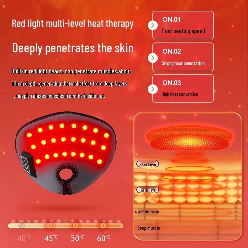 Red Light Therapy Heat Compress for Rhinitis & Nasal Congestion with Built-in Battery