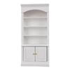 1 12 Scale Doll House Cabinet 4 Tier Shelf 2 Doors Miniature Cupboard Bookcase Furniture Accessories White