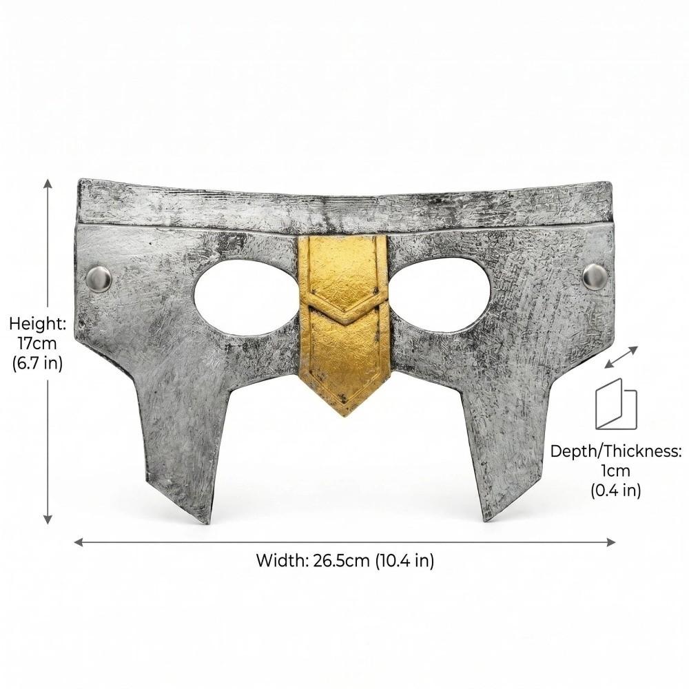 PU Foam Halloween Warrior Mask Vintage Medieval Soldier 3D Face Armour Mask Breathable Realistic Medieval Warrior Armor Mask