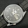 REFURBISHED SEIKO 5 AUTOMATIC MENS WATCH JAPAN MADE BLACK DIAL CUSTOM A440123-2 QV90-a440123