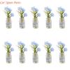 Y4UA Miniature Potted Flowers Ornament Car Dashboard Center Console Mount Greenery Decoration Glow Small Figurines Decors