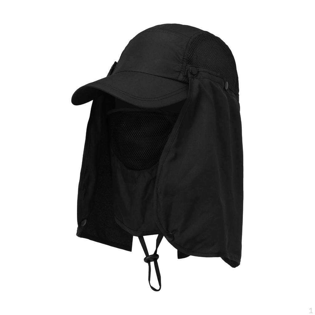 Protection Fishing Hat with Detachable Neck Cover for Outdoor Adventures