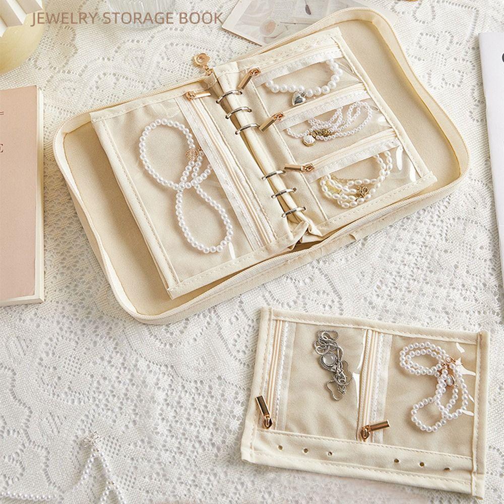 Fashion Jewelry Storage Bag Rose Pattern Jewelry Display Case Travel Jewelry Organizer  Travel