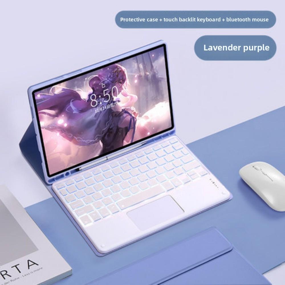 

Чехол-клавиатура из кожи с цветной подсветкой для планшета Samsung S6 Bluetooth Lite с гнездом для стилуса A8 A9, силикон Samsung S8Ultra 14.6