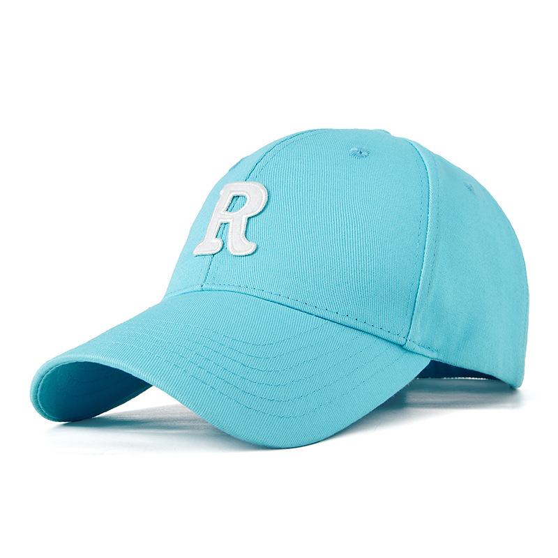 Multi-Color Hardtop R-Letter Baseball Hat Men'S And Women'S Sports Sunshade Sun Protection Moisture Cap Has Large Size