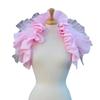 Vintage Victorian Ruffled Shrug Shawl Boleros Ribbon False Collar Renaissance Costume Cosplay Accessories for Unisex
