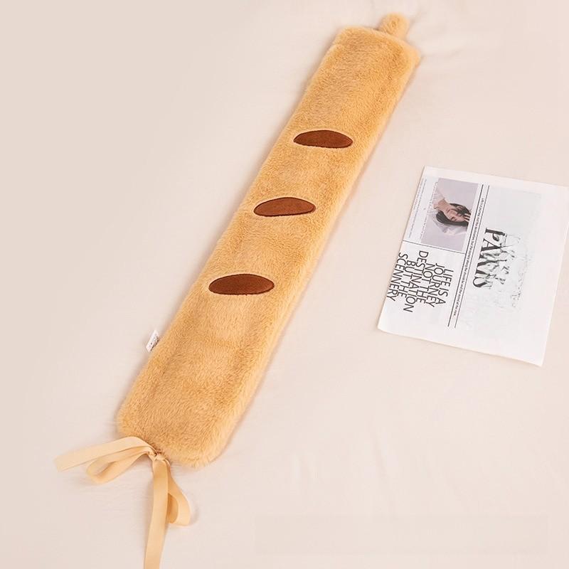 Cartoon Cat Shape Long Hot Water Bag With Soft Short Plush For Warmth And Gift Giving