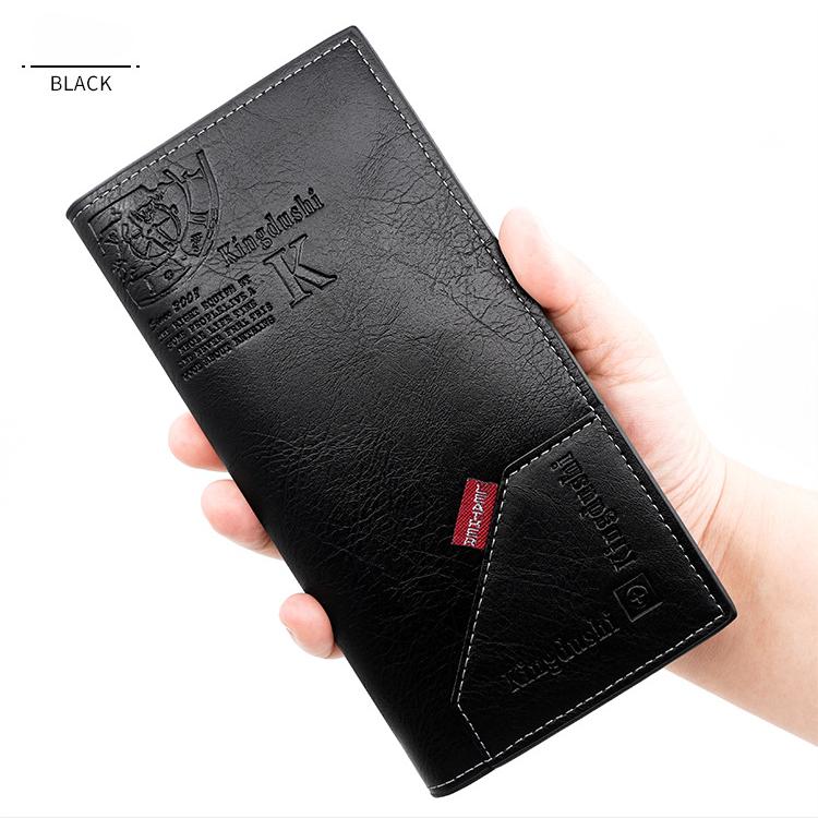 Herren PU Leder Lange Clutch Herren Visitenkartenhalter Herren Geldbörse Braun Schwarz Kaffee Herrenmode Taschengeldbörse