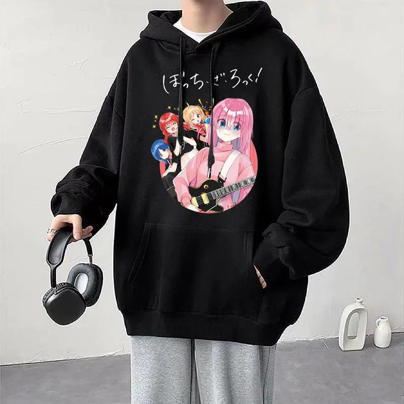 Anime Cos BOCCHI THE ROCK! Bluza z kapturem Kessoku Band Logo Pary Bluzy z kapturem Goto Hitori Ijichi Nijika Cospaly Oversized Długi Rękaw Męski