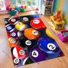Kostenloser Versand! Billiard-Thematischer bedruckter Teppich für Spielzimmer Teppich für Zuhause Sofa Schlafzimmer, Geschenkmatte