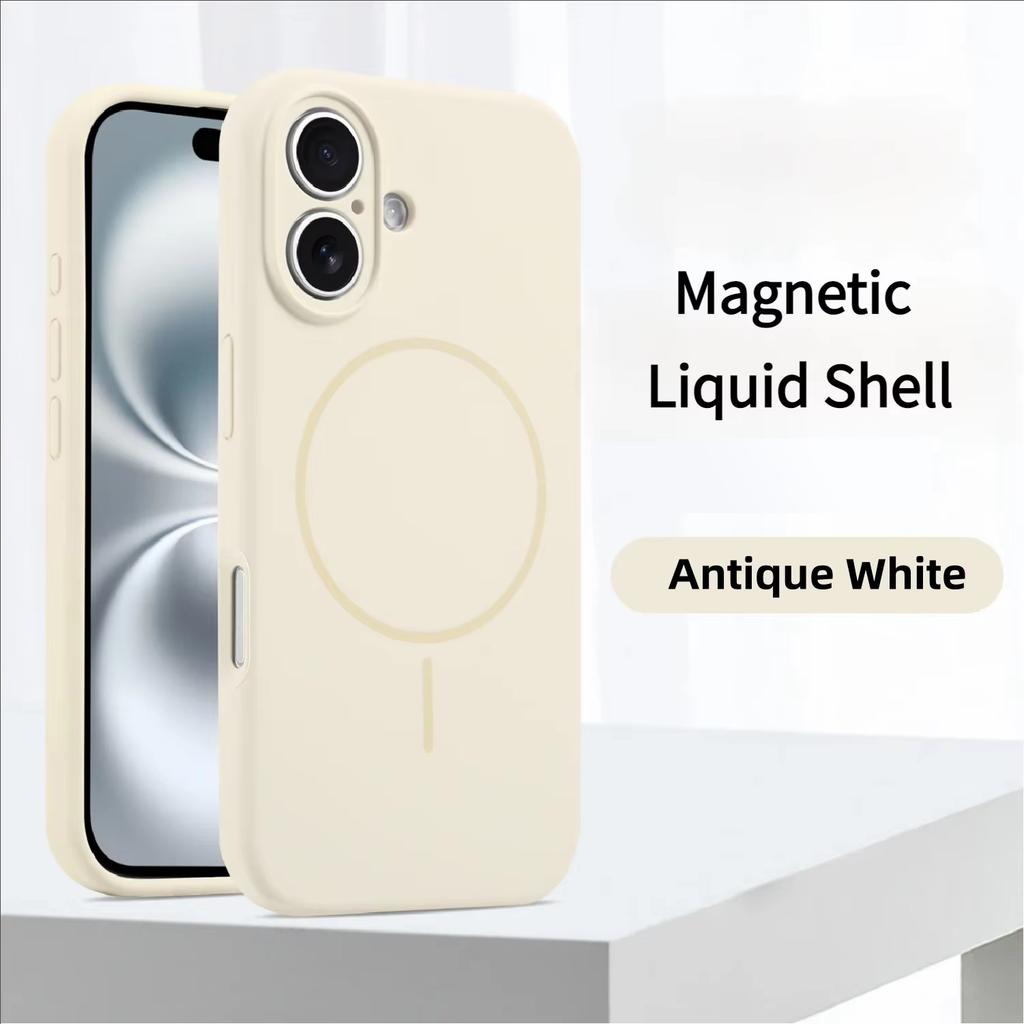 Magnetic Original Liquid Silicone Phone Case For iPhone 15 14 16 Plus 12 13 16 17 Pro Max Funda For Magsafe Protector Soft Cover