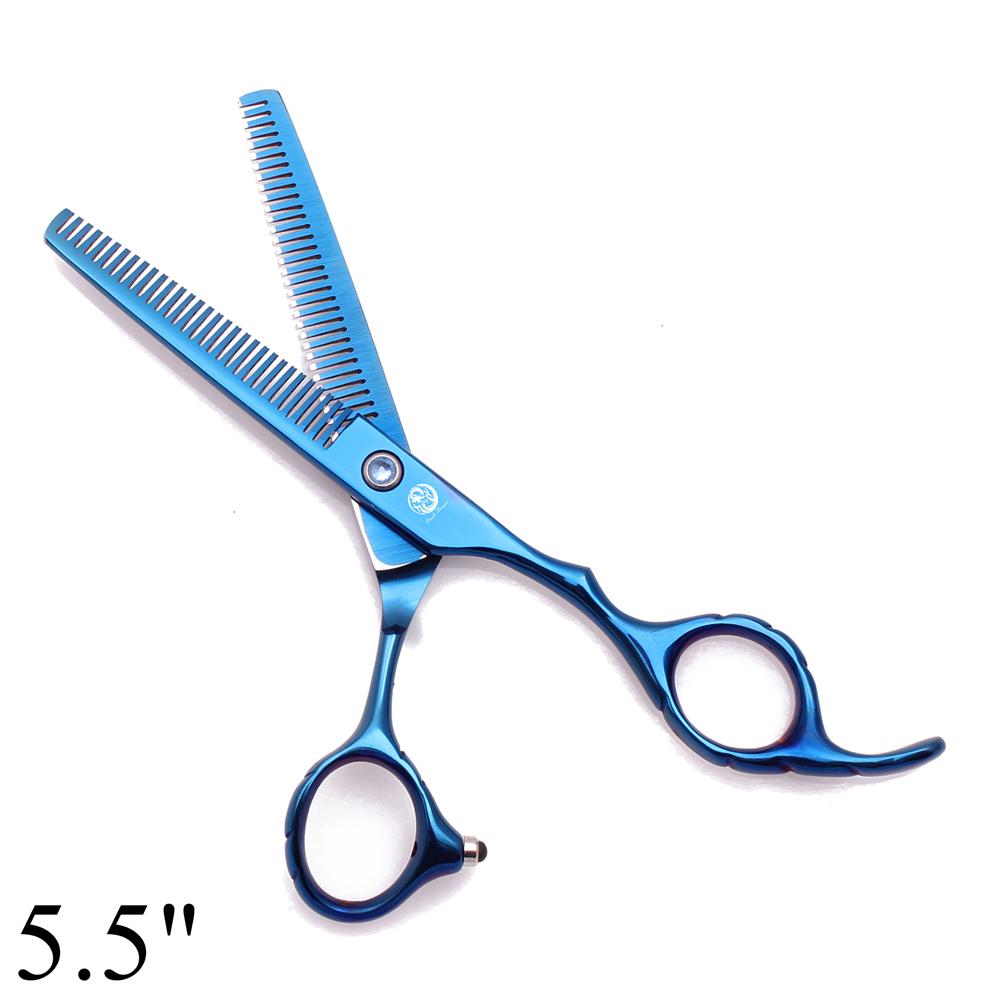 Professional Hairdressing Scissors 5.5" 6'' Purple Dragon Japan 440C Thinning Shears Douuble Side Teeth 15% Thinning Rate