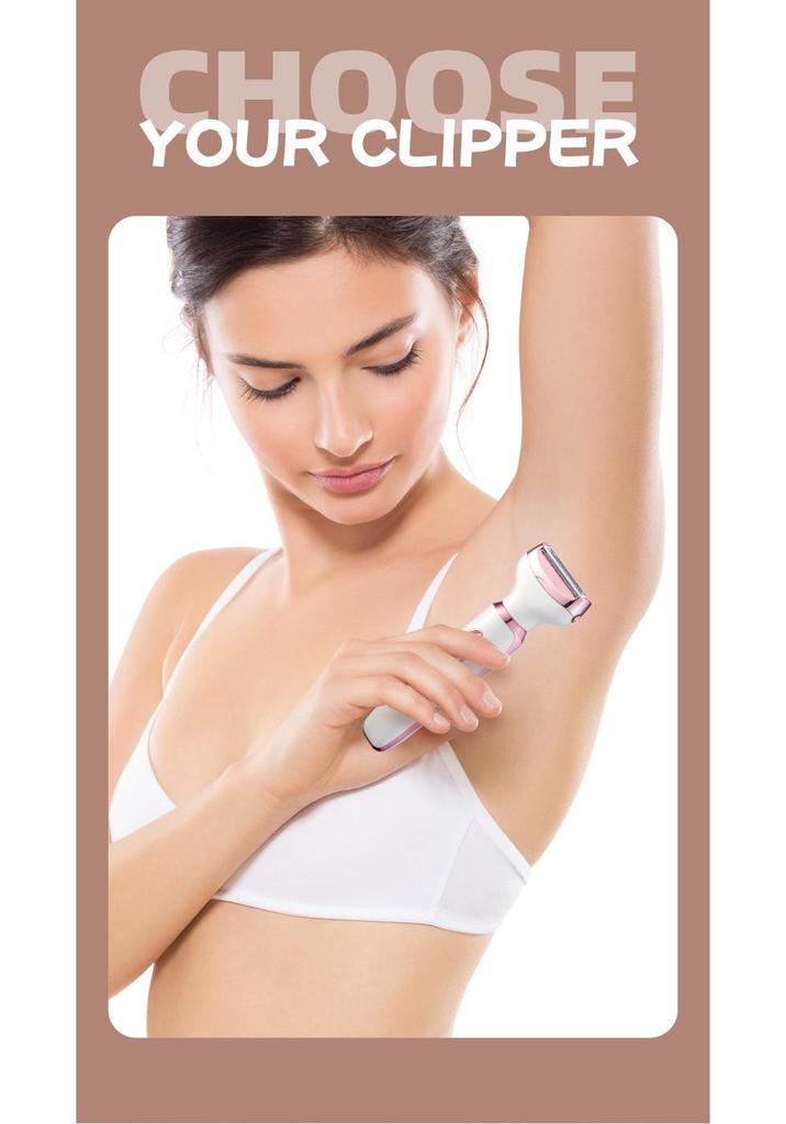 Elektrischer Multi-Use Haarentferner & Trimmer für Damen für Intimbereiche