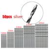 100/50Pcs Titanium Coated Drill Bits HSS High Speed Steel Set Tool Quality Power Tools 1/1.5/2/2.5/3mm