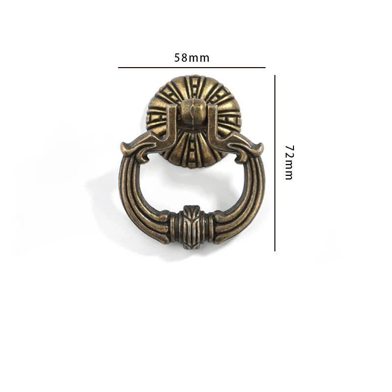 Heavy Duty Retro Drawer Ring Pulls Zinc Alloy Multiple Vintage Styles for Bathroom Wardrobe Cabinet Home Decor
