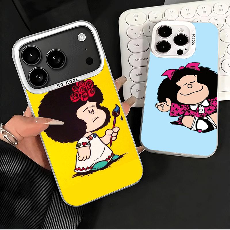 Mafalda Cartoon Cute Shockproof Phone Case for iPhone 17 Air 16 16E 15 Pro Max 14 Plus 13 Mini 12 Back Cover Anti Fall Fundas