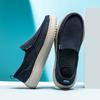 New Men Canvas Casual Shoes Breathable Soft Cloth Sneakers Non Slip Rubber Sole Lightweight Daily Walking Fashion Flat Footwear