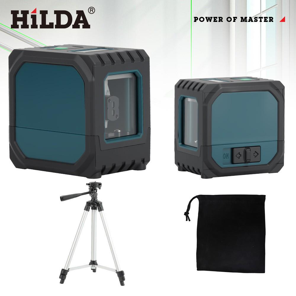 Rechargeable Lithium Battery Laser Level with 2-Line Strong Light for Outdoor Use, Automatic Leveling
