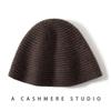 Autumn and Winter Cashmere Hat Women's Thickened Bucket Hat Showing Face Small Bucket Hat Versatile Wool Knitted Basin Hat