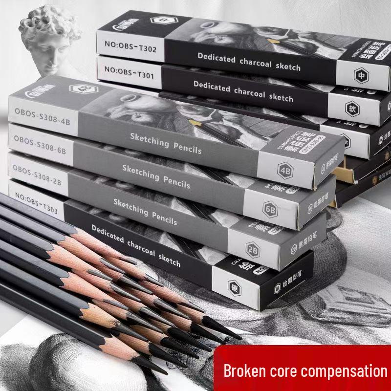 Art Student Sketching Pencil Set - Quick Sketch 2B & Charcoal for Beginners